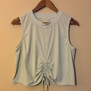 Lululemon Sleeveless Ruched Drawstring Tank Top - Light Mint